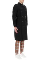 Burberry Kensington Long Trench Coat 46 Black Cotton