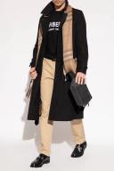Burberry Kensington Long Trench Coat 46 Black Cotton