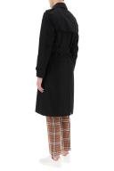 Burberry Kensington Long Trench Coat 46 Black Cotton