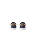 Burberry Leather and Check Cotton Sneakers , Size: 40.5