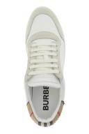 Burberry Leather, Suede and Check Cotton Sneakers , Size: 40
