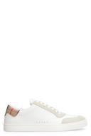 Burberry Leather, Suede and Check Cotton Sneakers , Size: 43.5