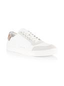 Burberry Leather, Suede and Check Cotton Sneakers , Size: 43.5