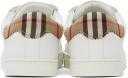 Burberry Leather, Suede and Check Cotton Sneakers , Size: 43.5