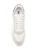 Burberry Leather, Suede and Check Cotton Sneakers , Size: 43.5