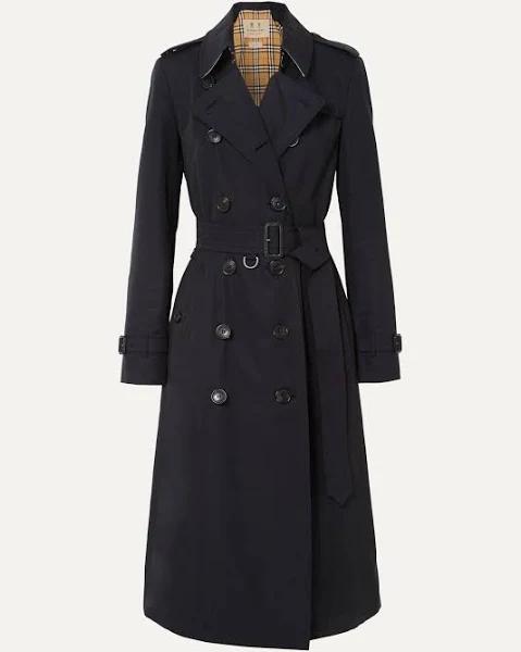 Burberry The Long Chelsea Heritage Trench Coat , Size: 14, Blue