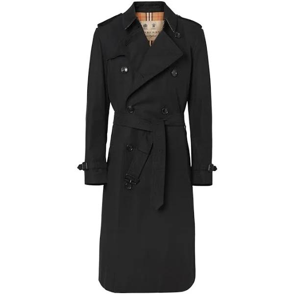 Burberry The Long Kensington Heritage Trench Coat , Size: 44, Black