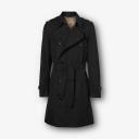 Burberry The Mid-length Chelsea Heritage Trench Coat , Size: 50, Black