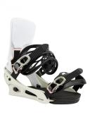 Burton Cartel x Re Flex Snowboard Bindings - White/Gray/Logo - 2022