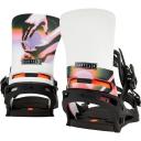Burton Cartel x Re Flex Snowboard Bindings - White/Gray/Logo - 2022