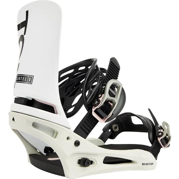 Burton Cartel x Re Flex Snowboard Bindings - White/Gray/Logo - 2022
