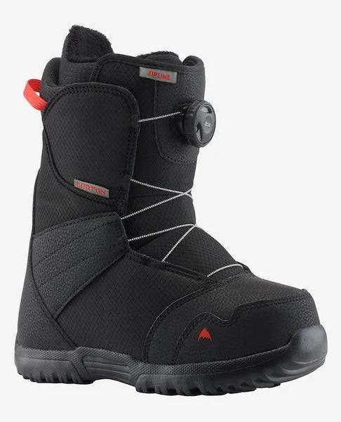 Burton Kids' Zipline Boa Snowboard Boots 2023 - Black | Snowboard Boots