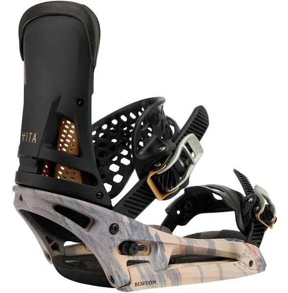 Burton Malavita Est Snowboard Binding 2022 - Dark Gray / Print | Snowboard Bindings