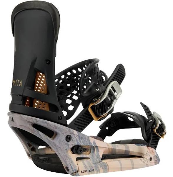 Burton Malavita Est Snowboard Binding - Dark Gray/Print - 2022