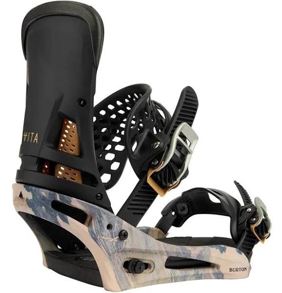 Burton Malavita Re:Flex Snowboard Binding 2022 - Dark Gray / Print | Snowboard Bindings