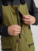 Burton Men's Reserve 2L Bib Pants - Martini Olive | Snowboard Pants