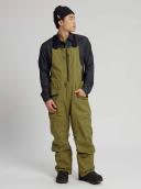 Burton Men's Reserve 2L Bib Pants - Martini Olive | Snowboard Pants