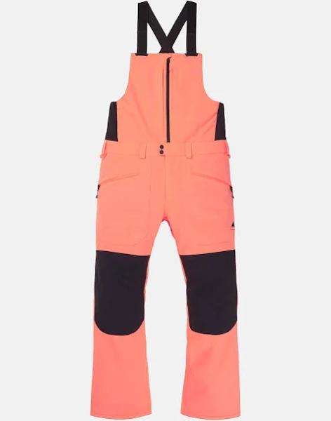 Burton Men's Reserve 2L Bib Pants - Tetra Orange/True Black | Snowboard Pants