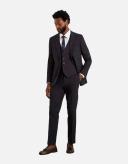 Burton Mens Essential Plain Slim Suit Trousers Navy 40R