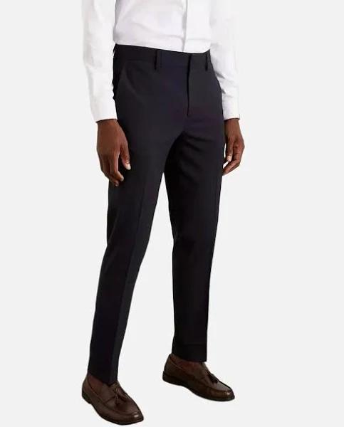Burton Mens Essential Plain Slim Suit Trousers Navy 40R