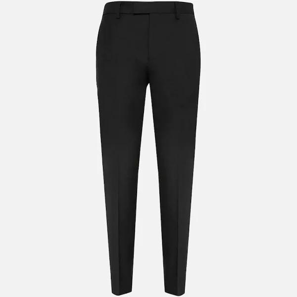 Burton Mens Essential Plain Tailored Suit Trousers Black 36R
