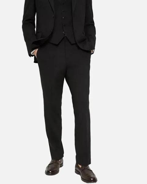 Burton Mens Essential Tailored Suit Trousers Black 28S