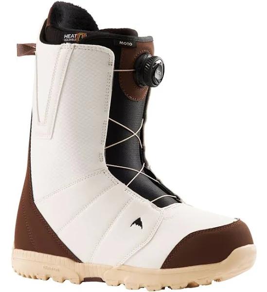 Burton Moto Boa Snowboard Boot 2022 - White / Brown | Snowboard Boots