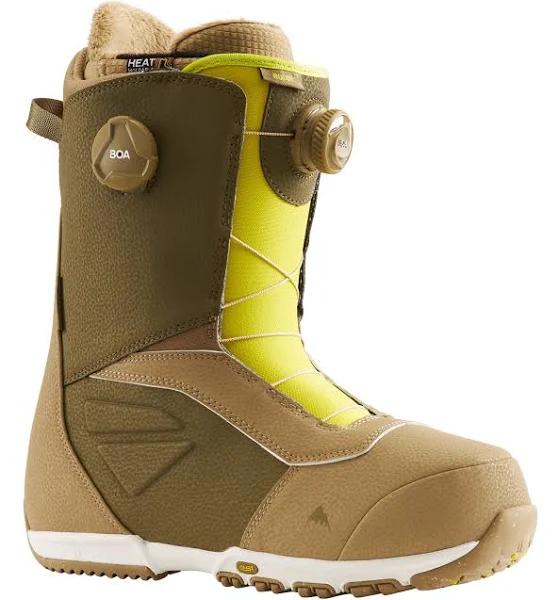 Burton Ruler Boa Snowboard Boot 2022 - Tan / Olive / Yellow | Snowboard Boots