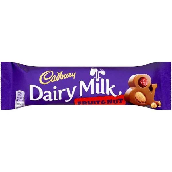 Cadbury Dairy Milk Fruit & Nut - 48 x 49g Delivered to Australia