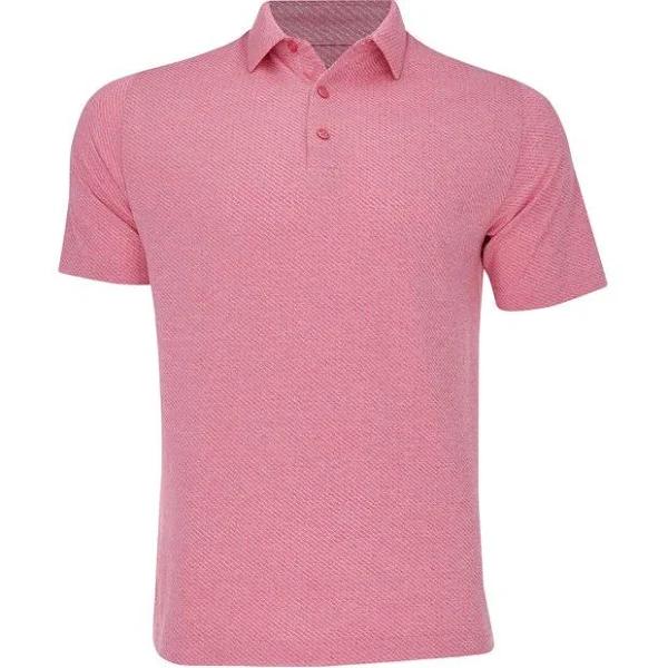 Callaway Ventilated Classic Jacquard Polo Shirt - Rapture Rose Heather - Size: XXL