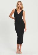Calli - Women's Black Midi Dresses - Cass Midi Dress - Size 10 at The Iconic