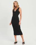 Calli - Women's Black Midi Dresses - Cass Midi Dress - Size 18 at The Iconic