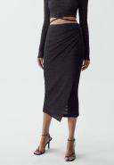 Calli - Women's Black Midi Skirts - Ruth Midi Skirt - Size 14 at The Iconic