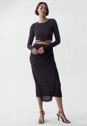 Calli - Women's Black Midi Skirts - Ruth Midi Skirt - Size 14 at The Iconic