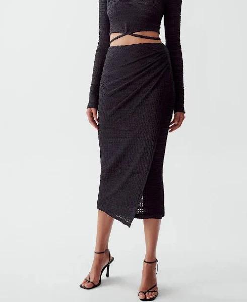 Calli - Women's Black Midi Skirts - Ruth Midi Skirt - Size 16 at The Iconic