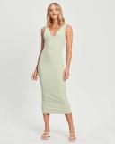 Calli - Women's Green Midi Dresses - Cass Midi Dress - Size 8 at The Iconic