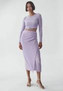 Calli - Women's Purple Midi Skirts - Ruth Midi Skirt - Size 6 at The Iconic