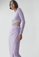 Calli - Women's Purple Midi Skirts - Ruth Midi Skirt - Size 6 at The Iconic
