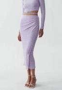 Calli - Women's Purple Midi Skirts - Ruth Midi Skirt - Size 8 at The Iconic