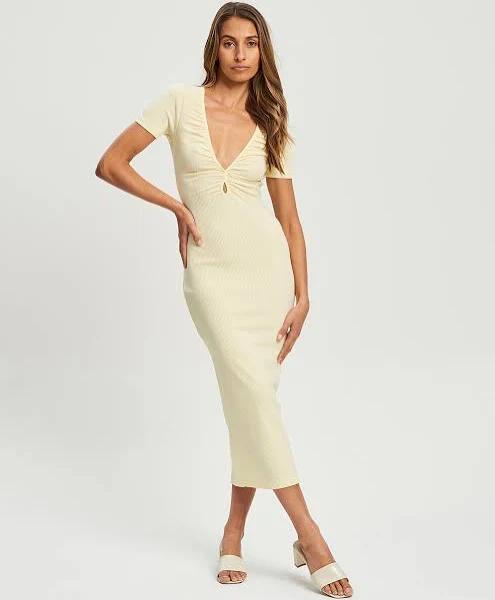 Calli - Women's Yellow Midi Dresses - Joana Midi Dress - Size 18 at The Iconic