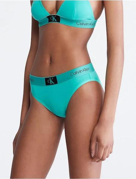 Calvin Klein 1996 Cotton Modern Bikini in Green Mint L