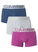 Calvin Klein 3 Pack Steel Boxers, Size M, Multi