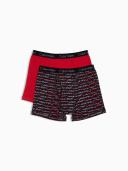 Calvin Klein Boys Cotton Stretch 2 Pack Boxer Brief in Red Assorted L