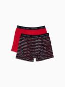 Calvin Klein Boys Cotton Stretch 2 Pack Boxer Brief in Red Assorted L