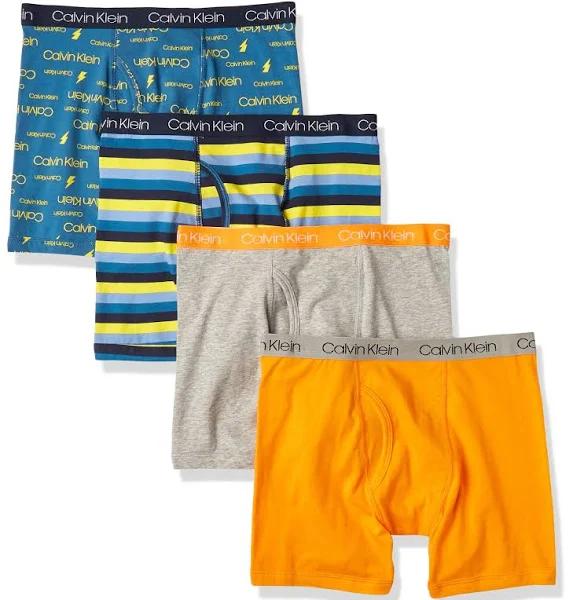 Calvin Klein Boys' Underwear 4 Pack Boxer Briefs Value Pack