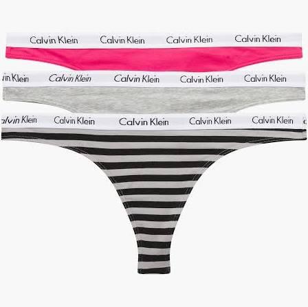 Calvin Klein Carousel Thongs Brief 3 Pack in Multi Assorted M