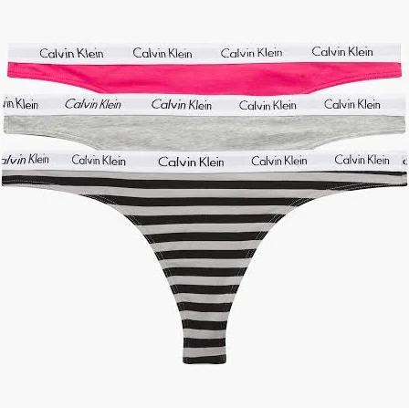 Calvin Klein Carousel Thongs Brief 3 Pack in Multi Assorted S