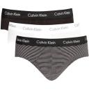 Calvin Klein Cotton Stretch Brief White/Black 3 Pack Assorted M