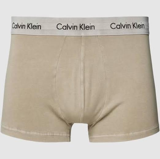 Calvin Klein Cotton Stretch Mineral Dye Low Rise Trunks in beige-Neutral