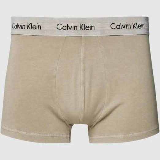 Calvin Klein Cotton Stretch Mineral Dye Low Rise Trunks in beige-Neutral